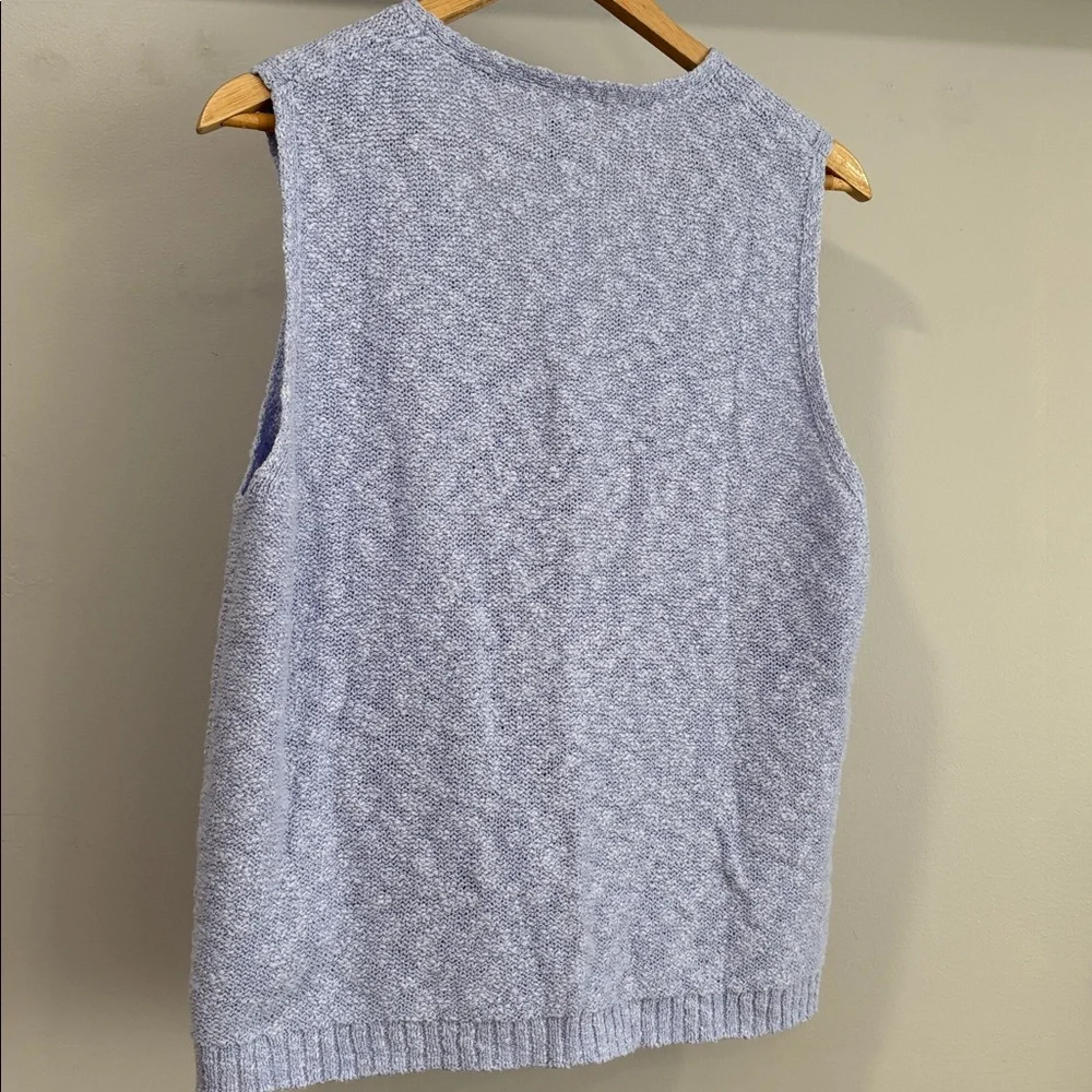 J. Crew Blue Cotton Blend V- Neck Lightweight Sweater Vest, Size XL, NWT